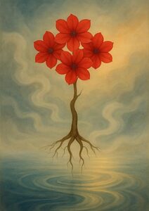 Xieyi・The Rootless Tree:100 Verses-Verse 69#466– Daoist-inspired Xieyi painting artwork