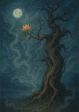 Xieyi・The Rootless Tree:24 Chapters-Chapter 2#558– Daoist-inspired Xieyi painting artwork