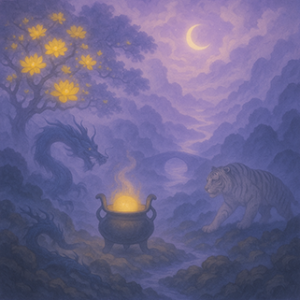 Xieyi・The Rootless Tree:24 Chapters-Chapter 16#506– Daoist-inspired Xieyi painting artwork