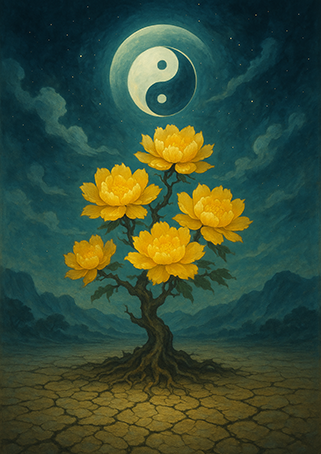 Xieyi・The Rootless Tree:24 Chapters-Chapter 21#427– Daoist-inspired Xieyi painting artwork