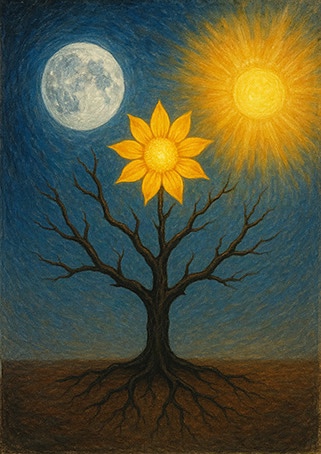 Xieyi・The Rootless Tree:24 Chapters-Chapter 22#420– Daoist-inspired Xieyi painting artwork