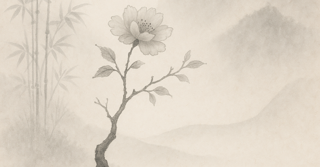 写意画・無根樹100首-第1首#529の拡大イメージ