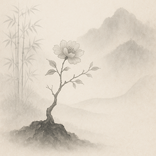 Xieyi・The Rootless Tree:100 Verses-Verse 1#529– Daoist-inspired Xieyi painting artwork