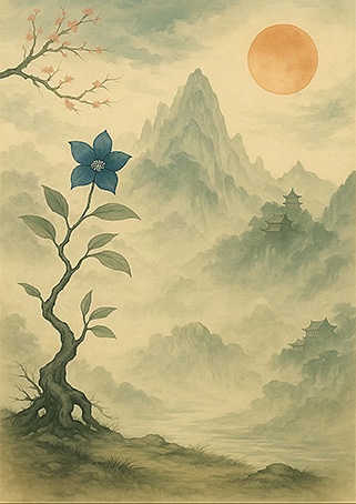 Xieyi・The Rootless Tree:100 Verses-Verse 2#502– Daoist-inspired Xieyi painting artwork