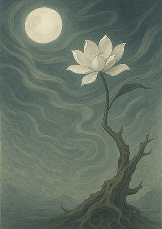 Xieyi・The Rootless Tree:100 Verses-Verse 4#340– Daoist-inspired Xieyi painting artwork