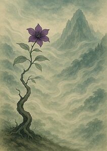 写意画・無根樹100首-第5首#409– 道(タオ）の哲理詩に基づく写意画アート作品