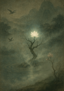 Xieyi・The Rootless Tree:100 Verses-Verse 6#552– Daoist-inspired Xieyi painting artwork