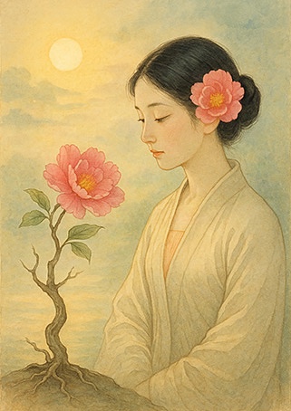 Xieyi・The Rootless Tree:100 Verses-Verse 8#316– Daoist-inspired Xieyi painting artwork