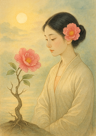 Xieyi・The Rootless Tree:100 Verses-Verse 8#316– Daoist-inspired Xieyi painting artwork