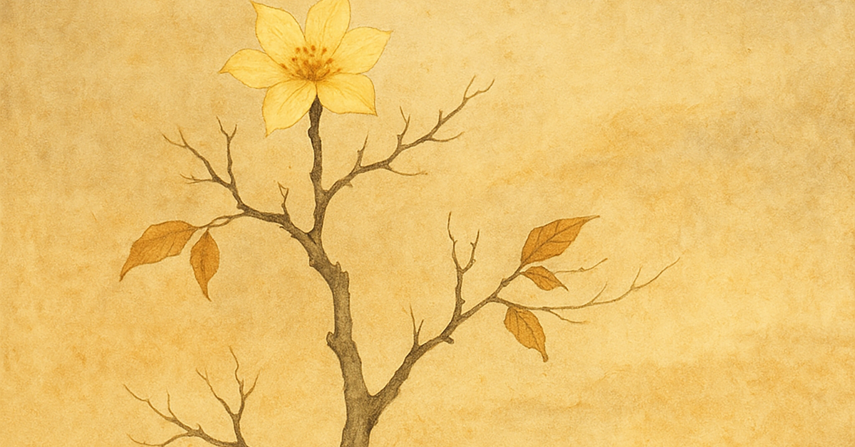 写意画・無根樹100首-第14首#345の拡大イメージ