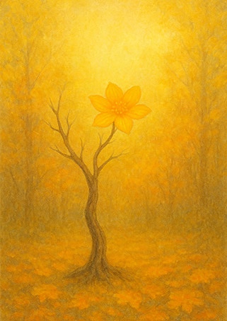 Xieyi・The Rootless Tree:100 Verses-Verse 14#585– Daoist-inspired Xieyi painting artwork