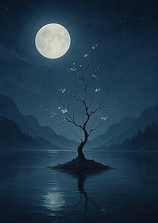 Xieyi・The Rootless Tree:100 Verses-Verse 15#303– Daoist-inspired Xieyi painting artwork