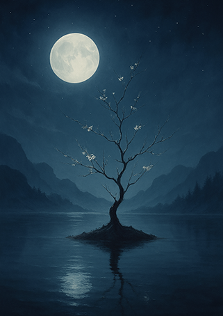 Xieyi・The Rootless Tree:100 Verses-Verse 15#303– Daoist-inspired Xieyi painting artwork