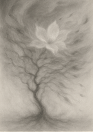 Xieyi・The Rootless Tree:100 Verses-Verse 16#372– Daoist-inspired Xieyi painting artwork