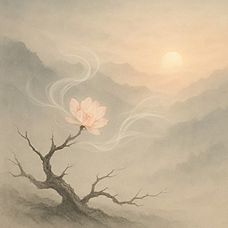 Xieyi・The Rootless Tree:100 Verses-Verse 23#533– Daoist-inspired Xieyi painting artwork