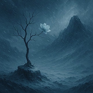 Xieyi・The Rootless Tree:100 Verses-Verse 24#535– Daoist-inspired Xieyi painting artwork