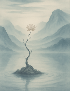 Xieyi・The Rootless Tree:100 Verses-Verse 25#442– Daoist-inspired Xieyi painting artwork