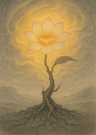 Xieyi・The Rootless Tree:100 Verses-Verse 30#299– Daoist-inspired Xieyi painting artwork