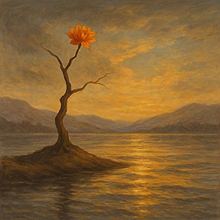 Xieyi・The Rootless Tree:100 Verses-Verse 36#515– Daoist-inspired Xieyi painting artwork