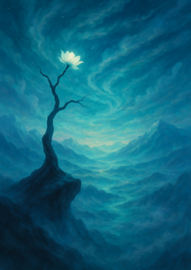 Xieyi・The Rootless Tree:100 Verses-Verse 37#452– Daoist-inspired Xieyi painting artwork