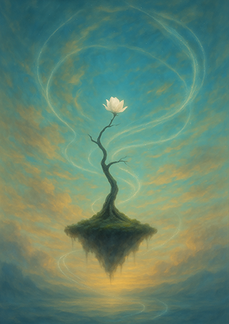 Xieyi・The Rootless Tree:100 Verses-Verse 38#408– Daoist-inspired Xieyi painting artwork