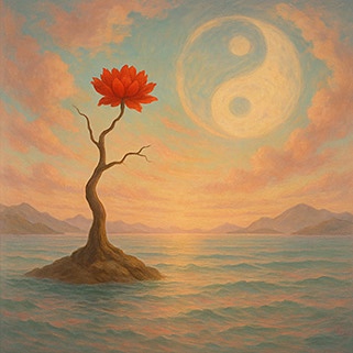 Xieyi・The Rootless Tree:100 Verses-Verse 40#525– Daoist-inspired Xieyi painting artwork