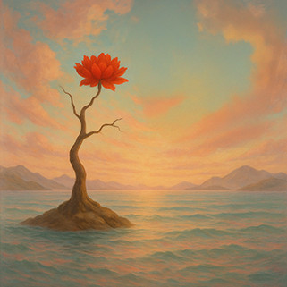 Xieyi・The Rootless Tree:100 Verses-Verse 40#547– Daoist-inspired Xieyi painting artwork