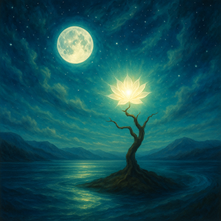 Xieyi・The Rootless Tree:100 Verses-Verse 42#534– Daoist-inspired Xieyi painting artwork