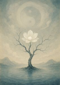 Xieyi・The Rootless Tree:100 Verses-Verse 45#413– Daoist-inspired Xieyi painting artwork