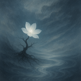 Xieyi・The Rootless Tree:100 Verses-Verse 45#522– Daoist-inspired Xieyi painting artwork