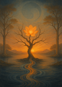 Xieyi・The Rootless Tree:100 Verses-Verse 48#351– Daoist-inspired Xieyi painting artwork