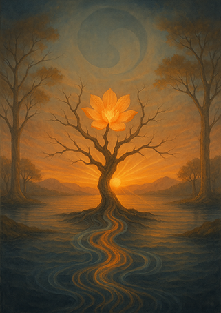 Xieyi・The Rootless Tree:100 Verses-Verse 48#351– Daoist-inspired Xieyi painting artwork