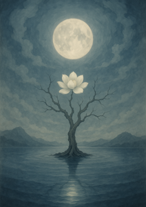 Xieyi・The Rootless Tree:100 Verses-Verse 49#309– Daoist-inspired Xieyi painting artwork