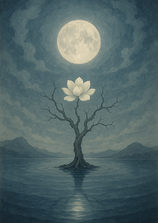 Xieyi・The Rootless Tree:100 Verses-Verse 49#309– Daoist-inspired Xieyi painting artwork