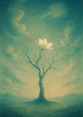 Xieyi・The Rootless Tree:100 Verses-Verse 50#459– Daoist-inspired Xieyi painting artwork