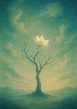 Xieyi・The Rootless Tree:100 Verses-Verse 50#459– Daoist-inspired Xieyi painting artwork