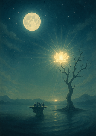 Xieyi・The Rootless Tree:100 Verses-Verse 54#500– Daoist-inspired Xieyi painting artwork