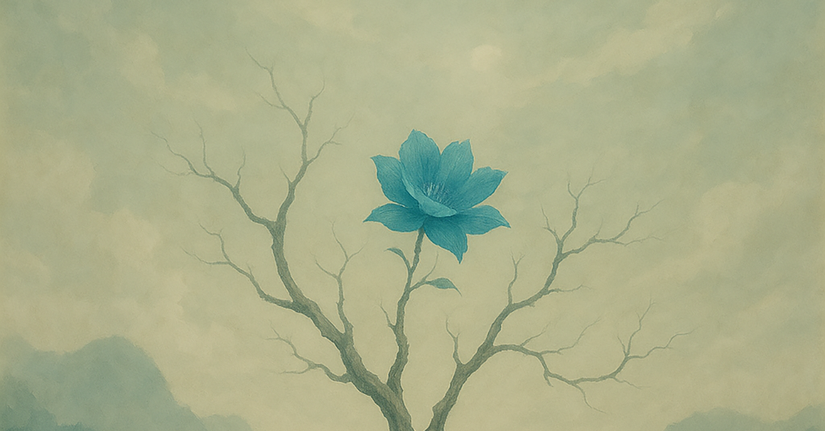 写意画・無根樹100首-第56首#332の拡大イメージ