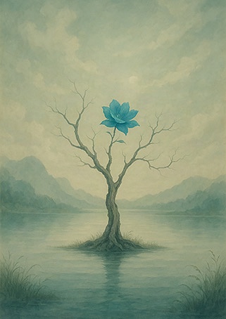 Xieyi・The Rootless Tree:100 Verses-Verse 56#332– Daoist-inspired Xieyi painting artwork