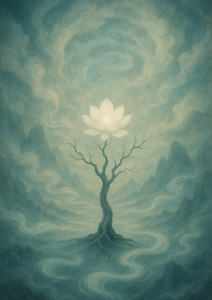 Xieyi・The Rootless Tree:100 Verses-Verse 58#461– Daoist-inspired Xieyi painting artwork