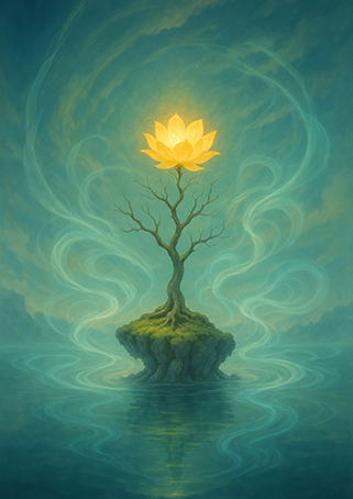 Xieyi・The Rootless Tree:100 Verses-Verse 59#401– Daoist-inspired Xieyi painting artwork