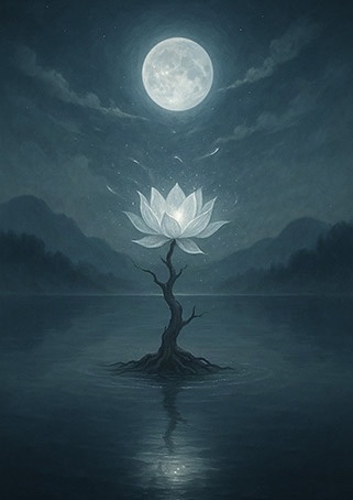 Xieyi・The Rootless Tree:100 Verses-Verse 61#488– Daoist-inspired Xieyi painting artwork