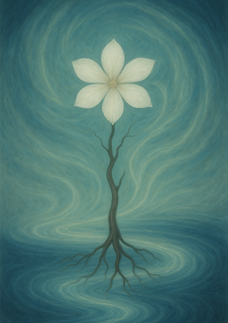 Xieyi・The Rootless Tree:100 Verses-Verse 62#565– Daoist-inspired Xieyi painting artwork