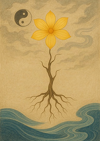 Xieyi・The Rootless Tree:100 Verses-Verse 64#559– Daoist-inspired Xieyi painting artwork