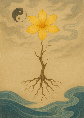 Xieyi・The Rootless Tree:100 Verses-Verse 64#559– Daoist-inspired Xieyi painting artwork