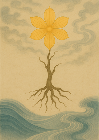 Xieyi・The Rootless Tree:100 Verses-Verse 64#562– Daoist-inspired Xieyi painting artwork