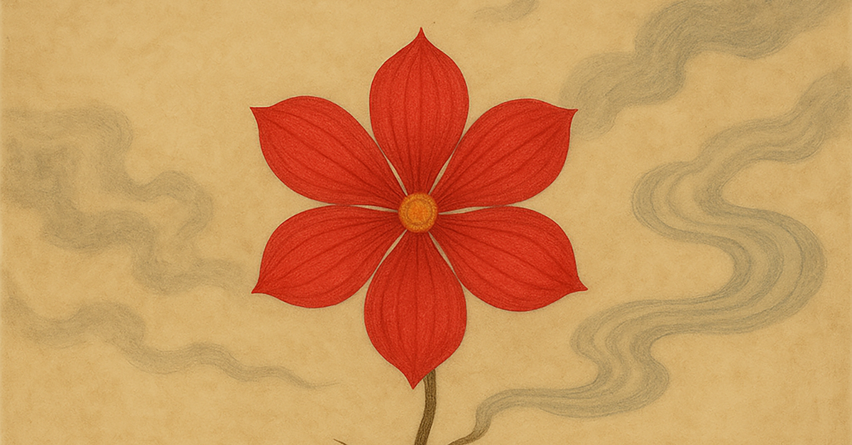 Rootless_Tree_100Verses#65・Enlarged image of the painting