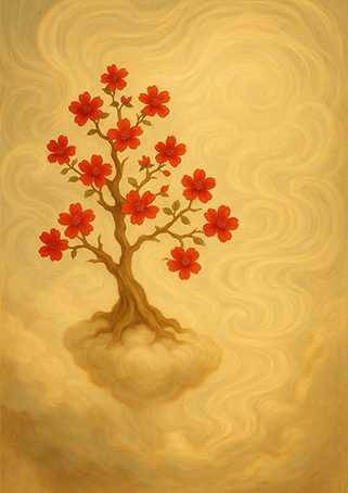 Xieyi・The Rootless Tree:100 Verses-Verse 65#560– Daoist-inspired Xieyi painting artwork