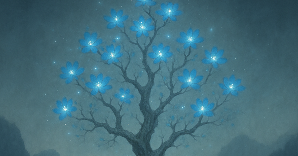 Rootless_Tree_100Verses#66・Enlarged image of the painting