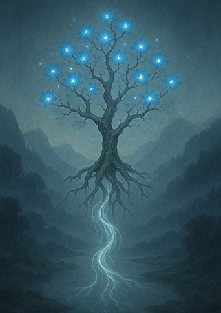 Xieyi・The Rootless Tree:100 Verses-Verse 66#424– Daoist-inspired Xieyi painting artwork